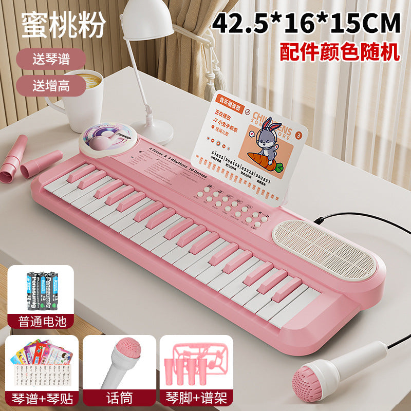 Playable 37-key multifunctional electronic keyboard for early childhood education, piano toy with microphone for boys and girls
