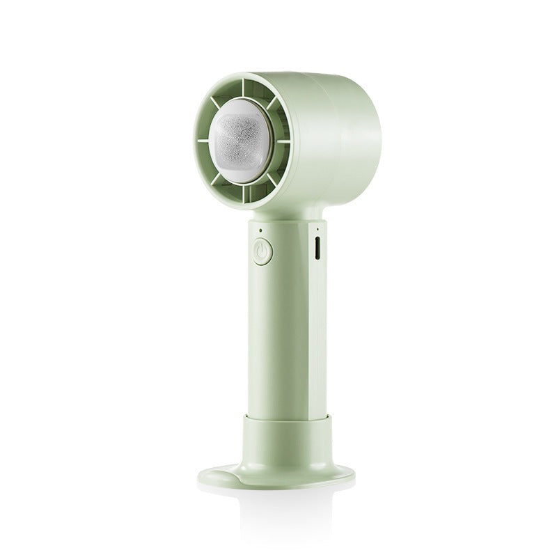 26 cross-border new portable fan semiconductor cold compress desktop stand light sound outdoor high wind handheld small fan
