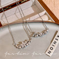 Irregular wisteria flower zircon necklace for women - spring, light luxury, high-end clavicle chain, 2026 new style, perfect for dress accessories