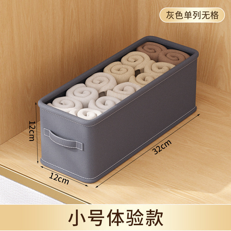 Double-row storage box for clothes, garments, and pants - wardrobe organizer with compartments, rectangular drawer, and layered design