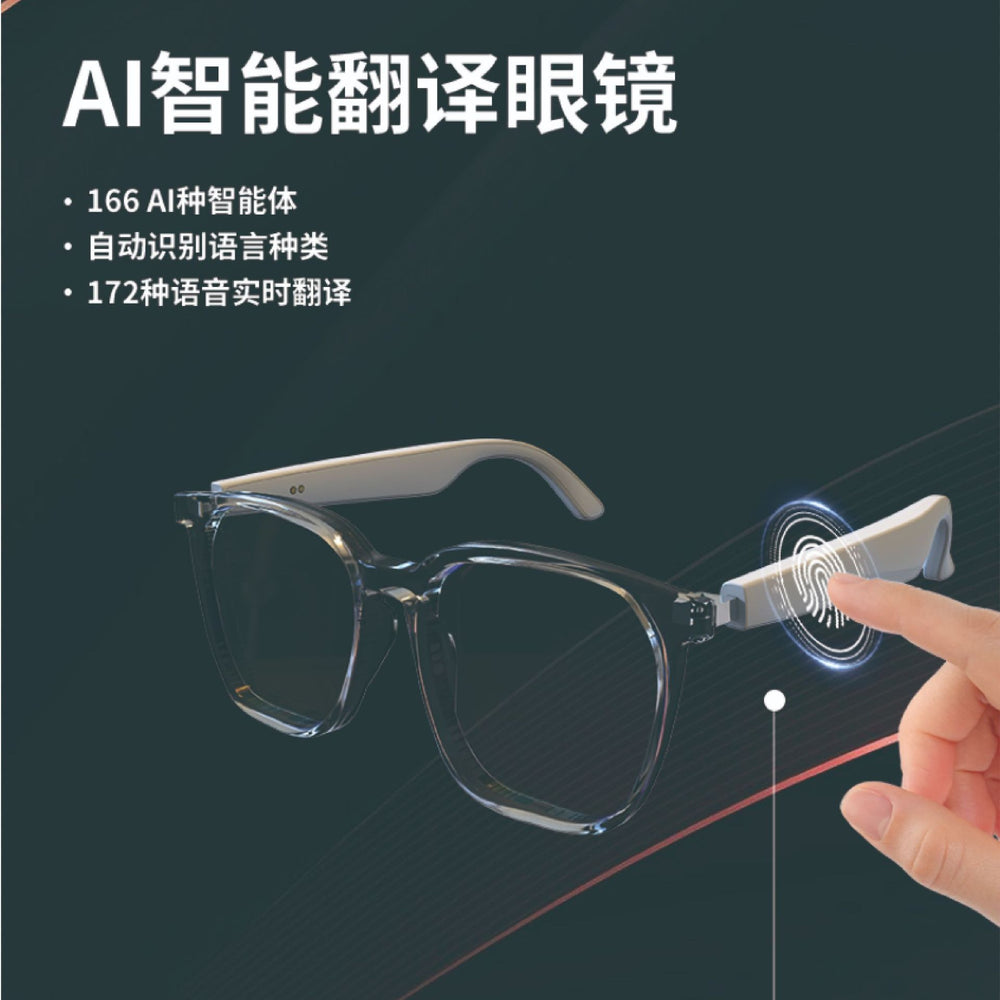Modern g15 ai translation bluetooth glasses - real-time translation in over 100 languages, smart glasses for music, calls, and more