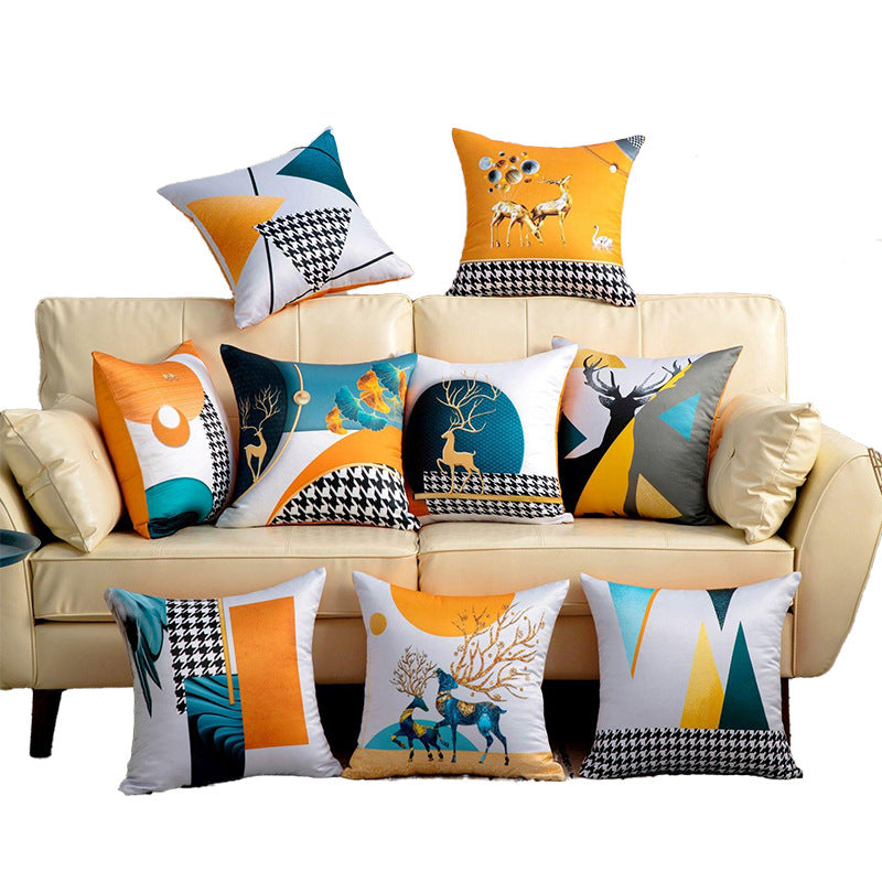 Accessible luxury cool pillow sofa cushion living room scandinavian cushion cover casual bedside cushion rectangular large backrest