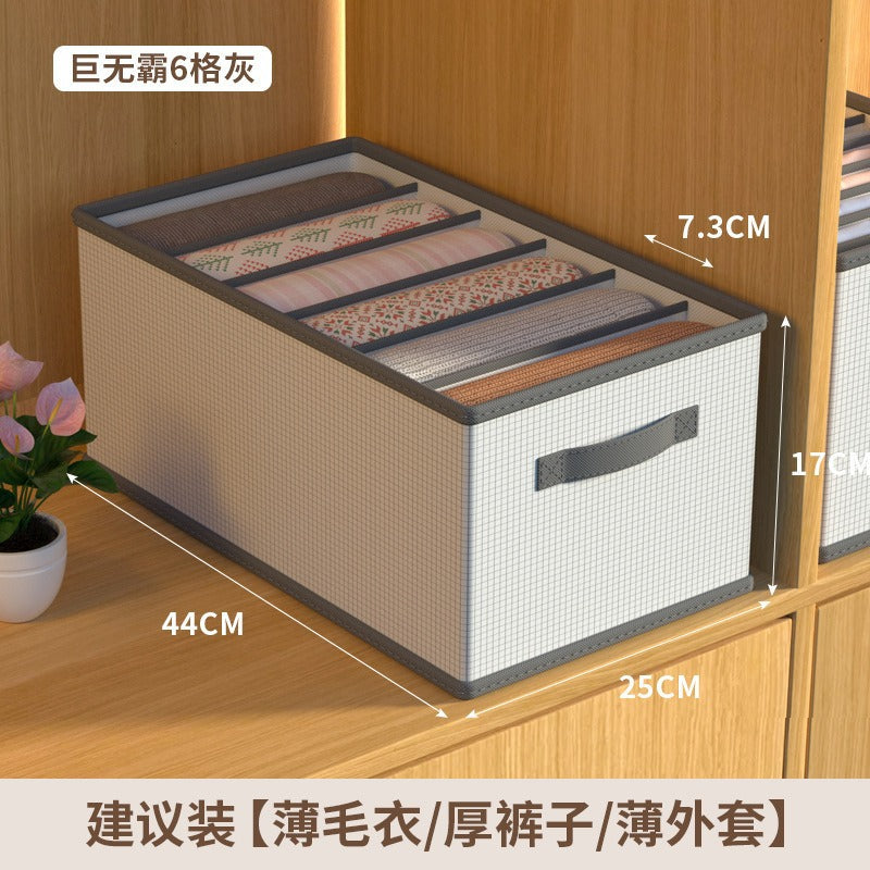 Pants, clothes storage artifacts, household wardrobes, layered compartment boxes, sorting compartment boxes for clothes