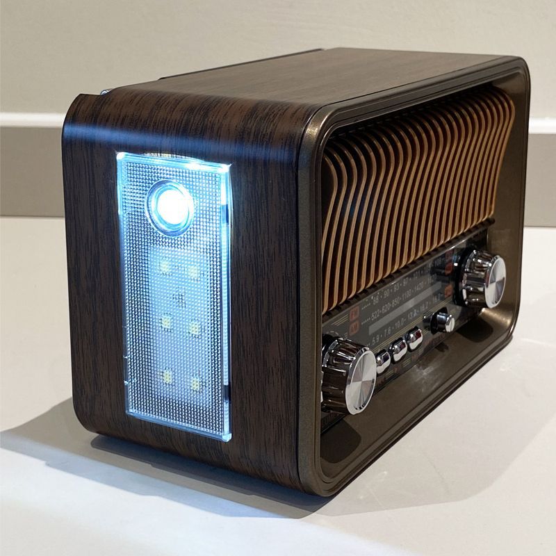 Retro nostalgic new radio portable rechargeable multifunctional desktop bluetooth speaker with card slot and high-fidelity sound