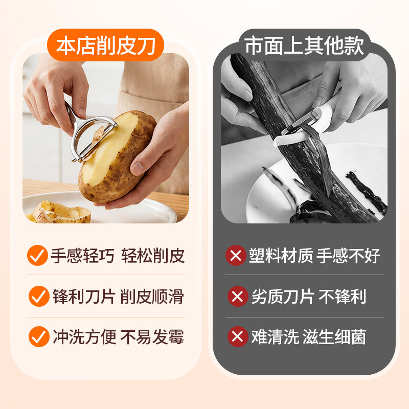 Stainless steel peeler - kitchen potato peeler, apple and melon peeler, multi-purpose fruit peeler for home use