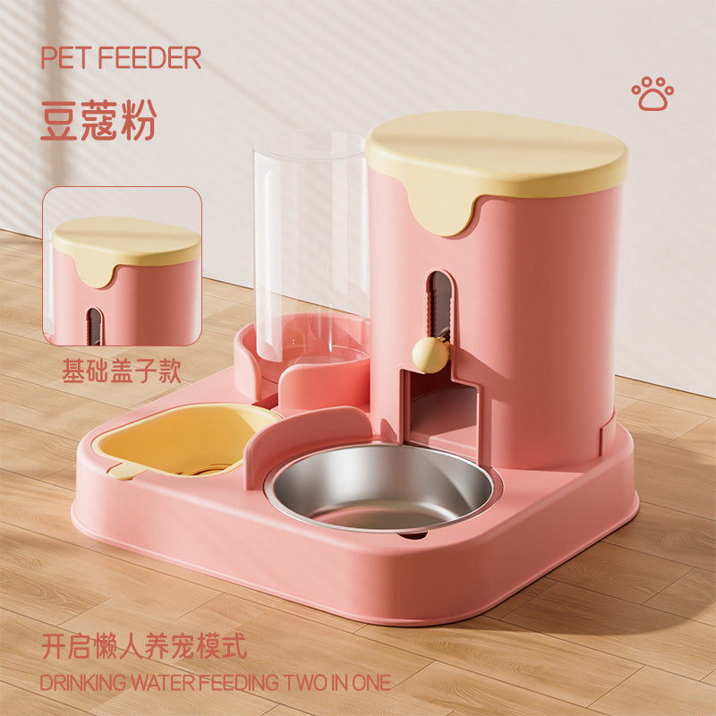 Cat bowl dog bowl feeder water dispenser cat food bowl stainless steel pet water double bowl pet automatic feeder