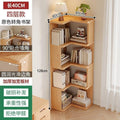 Rotating bookshelf, large capacity home storage rack, living room bookshelf, floor-standing storage rack, wall-mounted student bookcase, wooden bookshelf