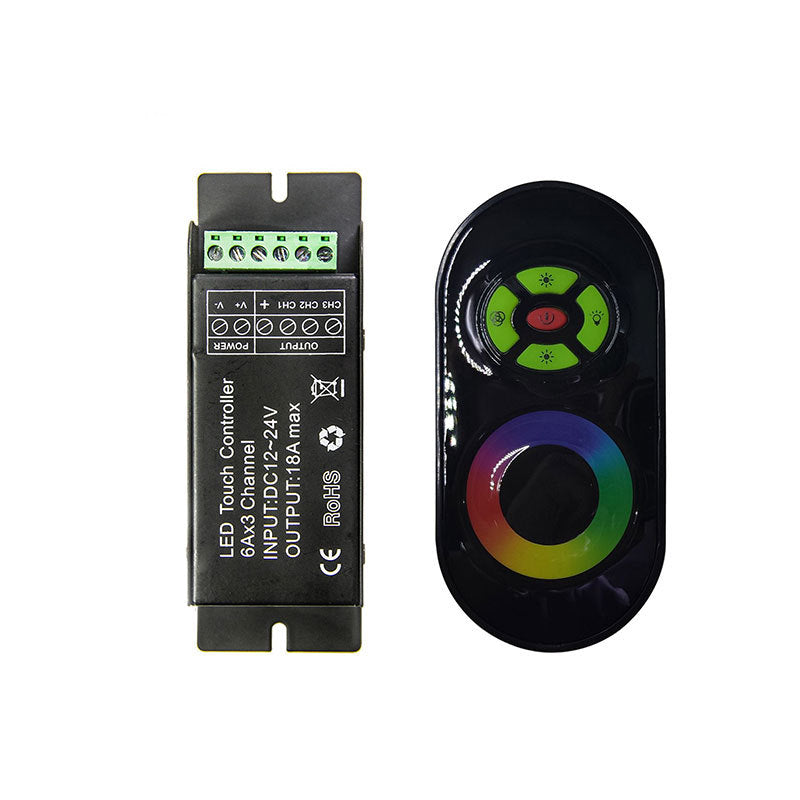 Full touch RGB iron box RF controller 12-24V low voltage COB light with LED lamp dimmer