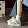 Campus style sneakers for women 2026new arrivalniche style designpreppy styleeasiest for matchthick sole color matchingk-stylecasualwhite shoes