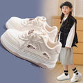 spring/summer new arrivals: kids' soft-soled sneakers - anti-slip casual shoes for mid-to-large children, trendy cartoon running shoes, white sneakers