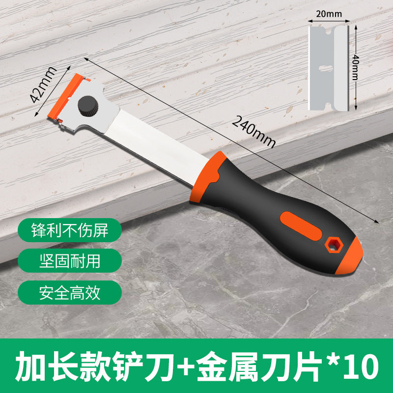 Multi-purpose cleaning scraper: perfect for kitchen stain removal, phone screen protector application, car adhesive removal, and glass cleaning