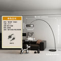 Brown italian light luxury high-end fishing lamp living room sofa high-looking floor lamp decoration atmosphere bedroom reading