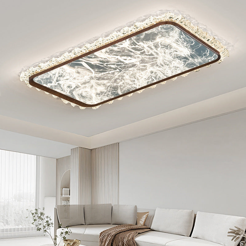 Cloud and mist living room main light Italian light luxury ice crack ceiling light 2025 new modern simple lighting package combination