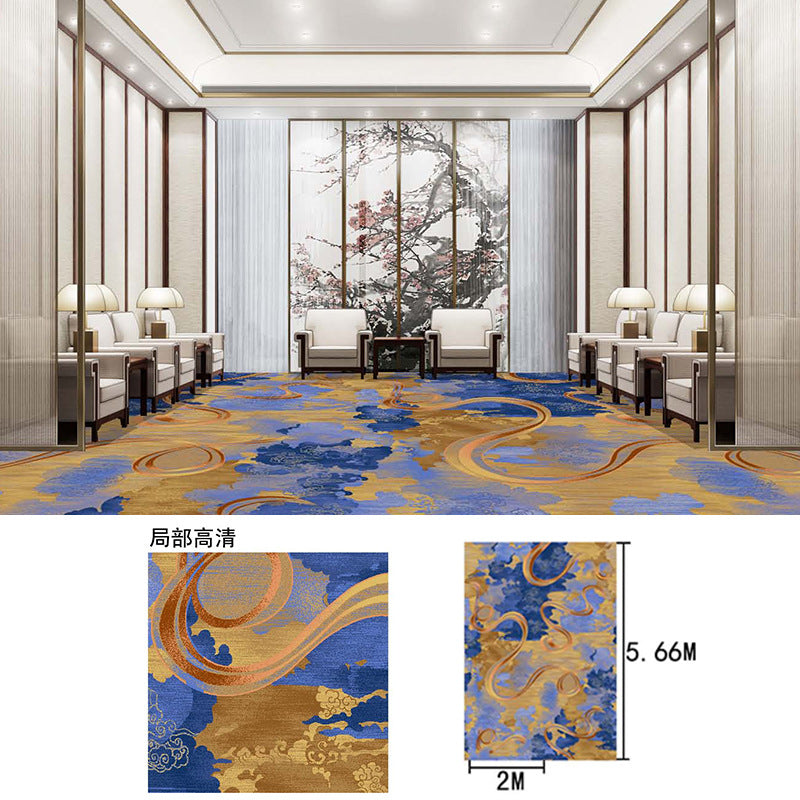 Vip meeting room reception area carpet, thickened nylon fire-retardant large area full coverage hotel stage conference hall carpet
