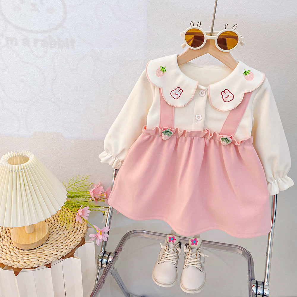 Girls' sweet dress - new autumn  collection: stylish and trendy two-piece look for little princesses