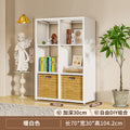 Steel grid cabinet - freestanding modular bookshelf for home living room, kids' storage, picture book organizer, and low cabinet