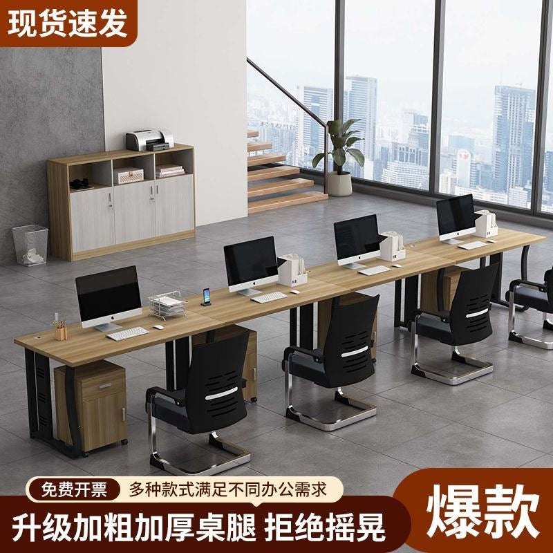 Office desk conference table minimalist furniture modern employee computer desk workstation table and chair set
