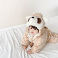 Super cute and thickened winter clothes for babies, fleece-lined baby rompers, warm winter outdoor outfits, adorable crawling suits