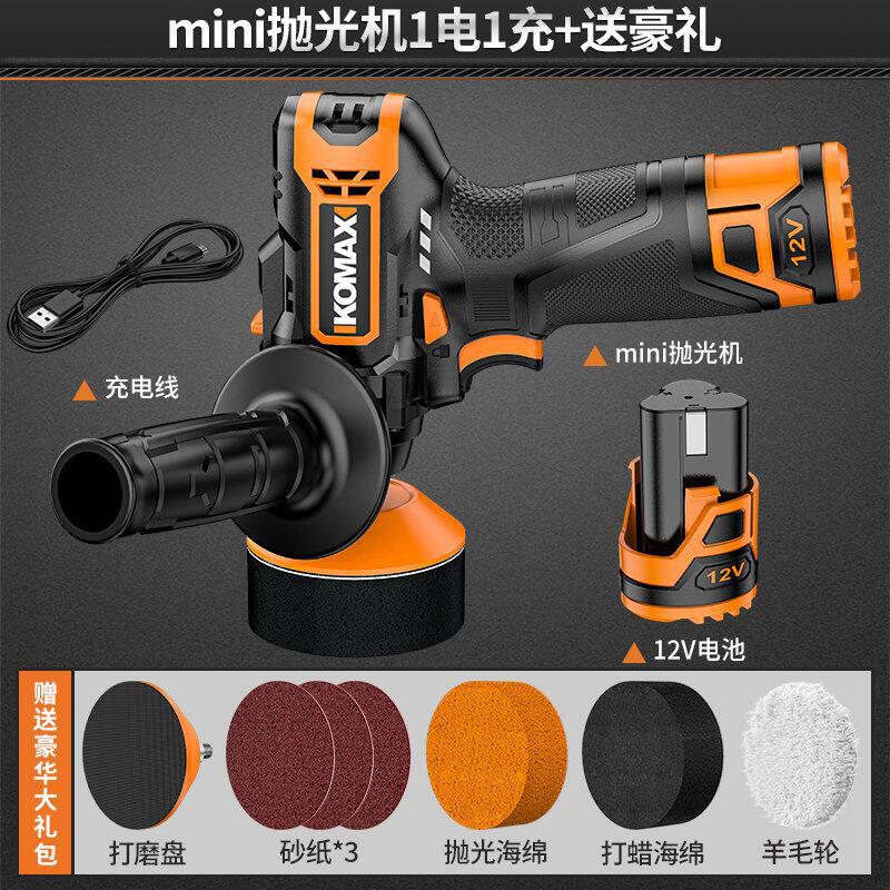 Wireless car polisher waxer - home use mini detailing machine for glaze sealing, waxing, scratch repair, and polishing