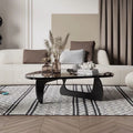 Coffee table solid wood multi-functional tea table living room for home table popularins style populartransparent glass normcore tea table