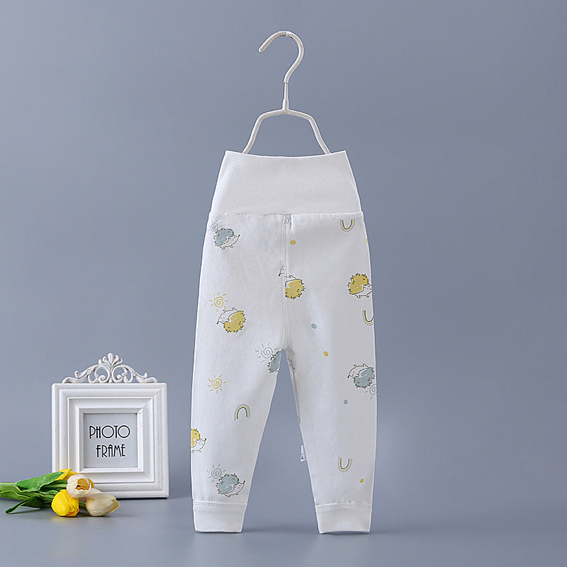 Baby high waist long johns pure cotton men's and women's children's baby spring & fall single open pants newborn kids open crotch pants