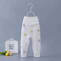 Baby high waist long johns pure cotton men's and women's children's baby spring & fall single open pants newborn kids open crotch pants