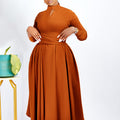 D3252 independent station export women's clothing new arrivalfashionelegant pleated african large size large skirt exportdress