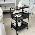 Cream style living room sofa next to several popular snacks multi-layer storage rack bedroom bedside table storage rack trolley