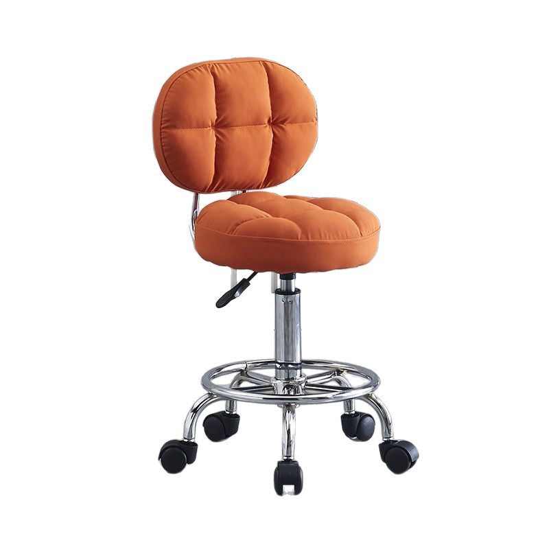 Barber chair makeup manicure live broadcast special adjustable round stool for home bedroom dressing stool movable backrest large work stool