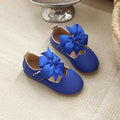 spring/autumn korean style girls' big bow princess shoes, wavy edge soft sole baby first walker leather shoes, multiple colors