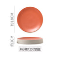 Stylish high-looking clay western food snack round plate restaurant hotel for home pastry dessert plate classy plate
