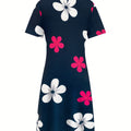 wholesale women's short-sleeved dresses, fashionable women's dresses for spring, summer, and autumn, new cross-border printed designs