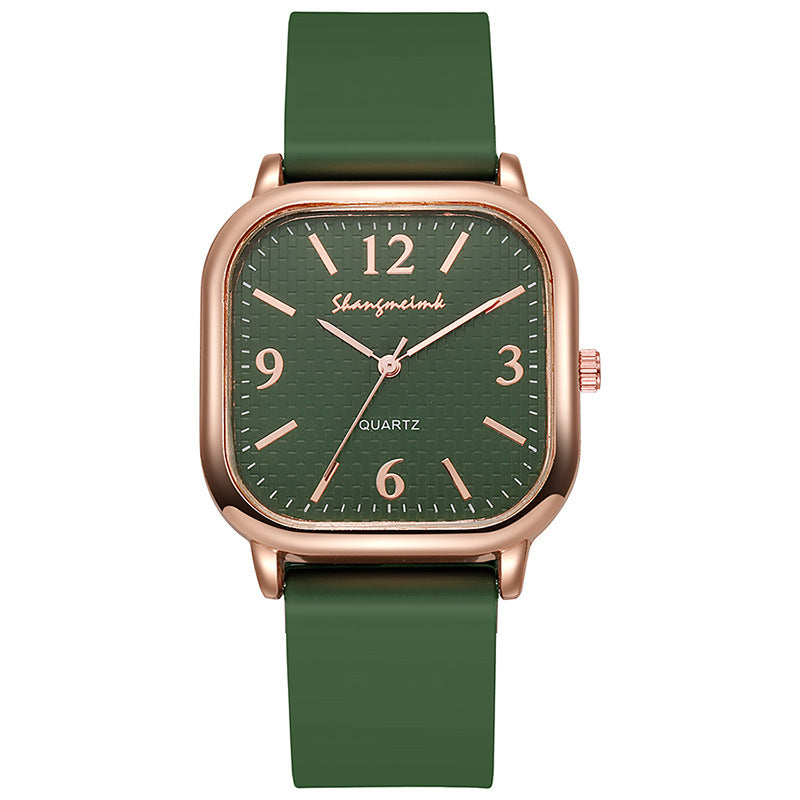 Square watch women's middle school students casual harajuku elegant small dial k-style artsyretro mori girl digital women's watch