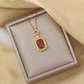 Necklace for women, simple and fashionable, electroplated titanium steel pendant, niche design, accessible luxury, high-end, accessible luxury style, golden clavicle chain