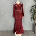 supply elegancepure color hot diamond long sleevesdress party birthday banquet silm evening dress women's big sale