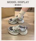 Thick sole heightened gray dad shoes women's 2025new arrivalspring women's shoes easiest for matchbest selling casual hiking sports shoes