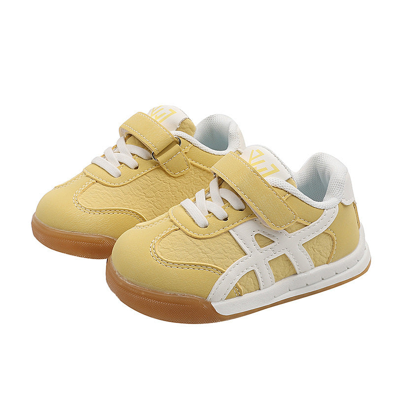 Vancahao girls breathable toddler shoes new arrival sports white shoes boys anti-kick sneakers baby forrest gump shoes