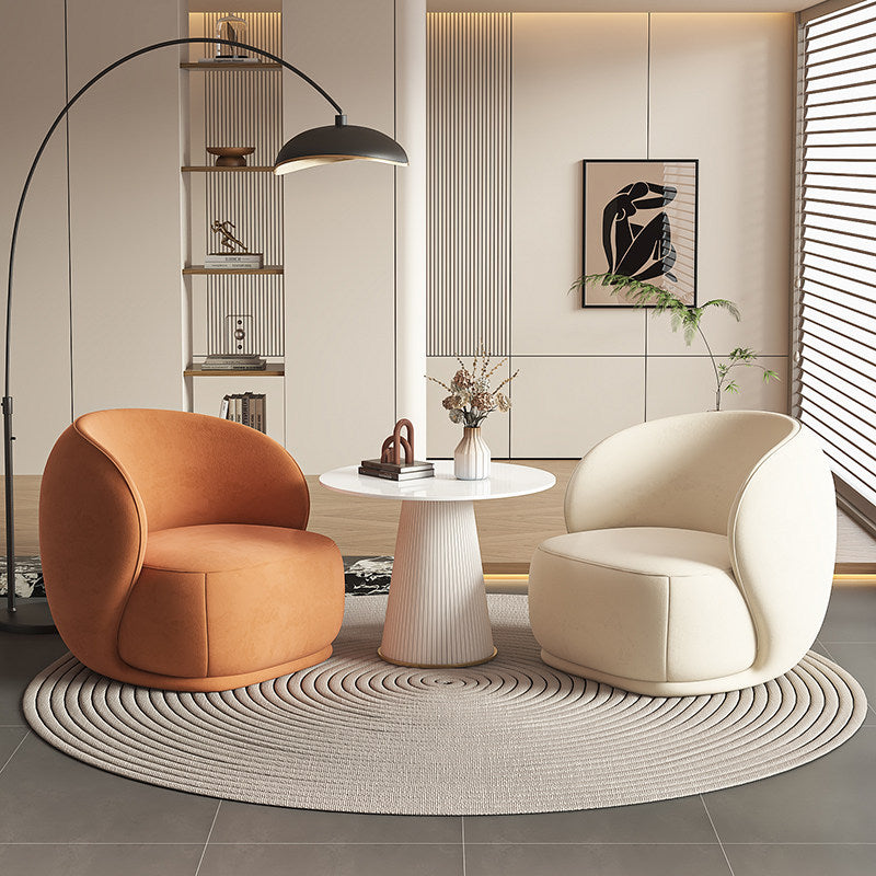 Minimalist cream style living room single sofa chair designer bedroom sofa chair japanese lazy casual sofa