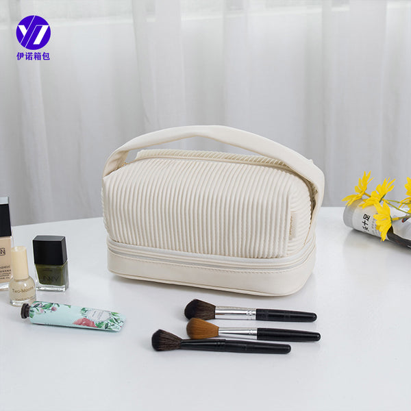 Cream Toast Storage Bag New Fashion Cosmetic Bag Portable Travel Bag Girls Portable Multifunctional Bag