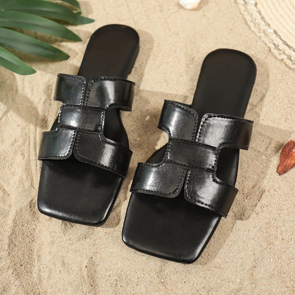 export plus size women's summer new flat sandals - versatile, non-slip, soft sole beach slides