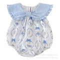 Baby summer fashion bodysuit newborn clothes baby girl outing jumpsuit full month hundred days harem summer