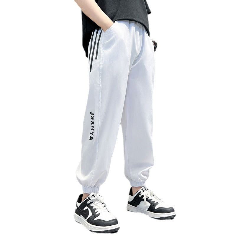 Boys' spring pants: new  styles for mid-to-large children - fashionable spring sport pants, casual sweatpants, trendy for boys