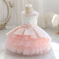 Export ready stock wholesale children's dresslace cake princess dress baby girl party evening dress kids dress