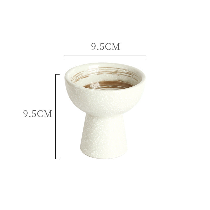 Japanese retro ceramic ice cream cup - stylish & unique ice cream bowl - creative dessert & pastry display plate - perfect for restaurants & home use