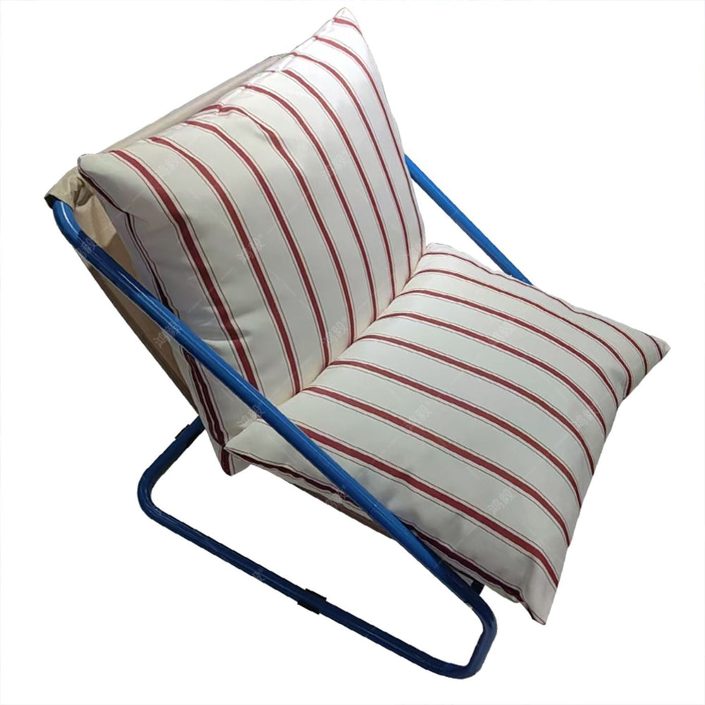 Influencer-approved single sofa chair - lazy balcony lounge chair - minimalist single seater - wabi-sabi style furniture - cotton living room