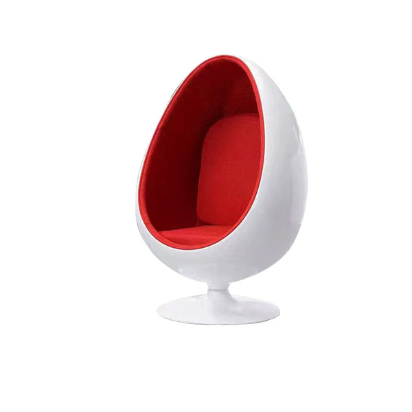 Overseas version of creative fiberglass designer special-shaped pointed ball chair oval ball egg shell shape swivel chair bubble chair