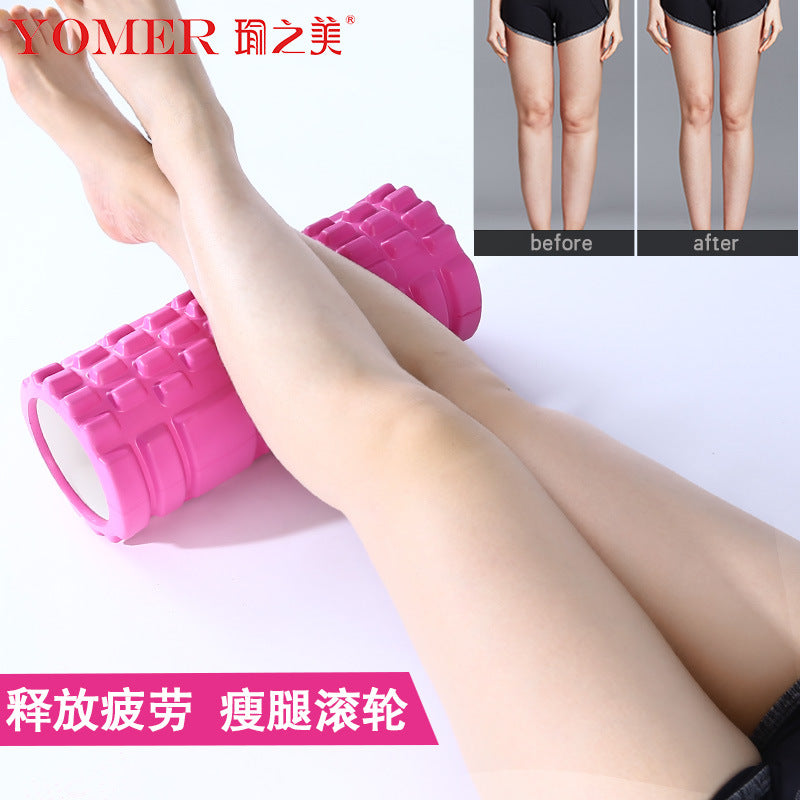 Pvc massage roller leg foam roller hollow calf roller yoga roller fitness equipment meridian massage
