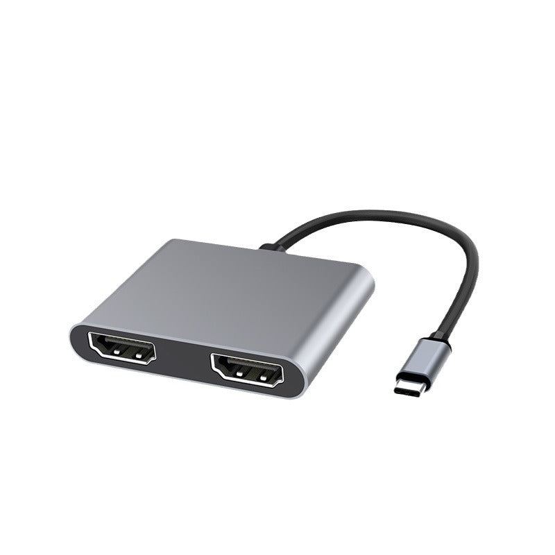Type-c docking station, one-to-two hub hdmi usb-c adapter supports 4k high-definition output