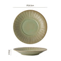 Vintage-inspired, rustic stoneware ceramic deep plate – perfect for restaurants and hotels. a high-end, visually appealing dish for desserts, soups, creative plating, steaks, and western cuisine
