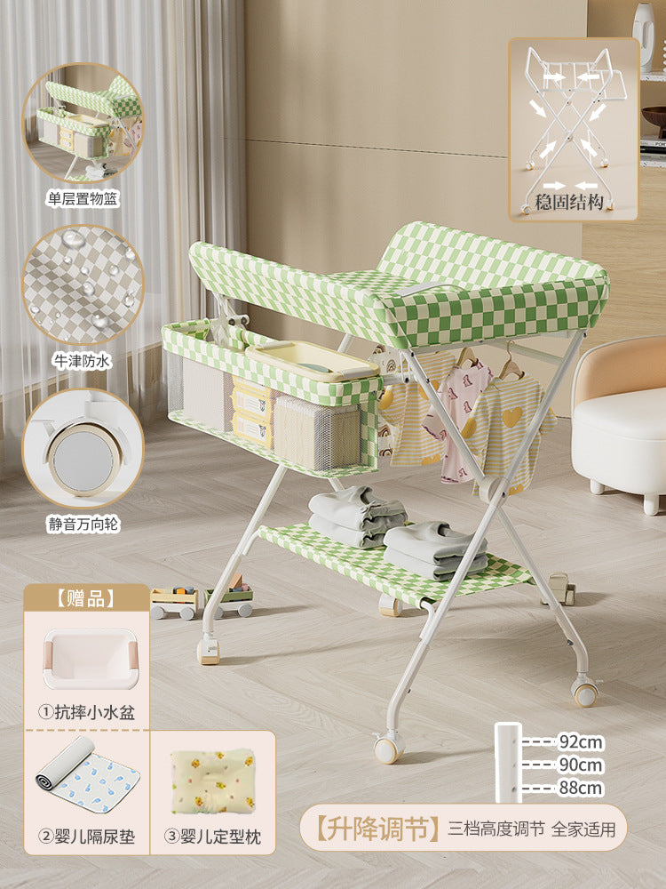 Newborn baby changing, bathing, massage, and touching table - multifunctional, portable, and foldable